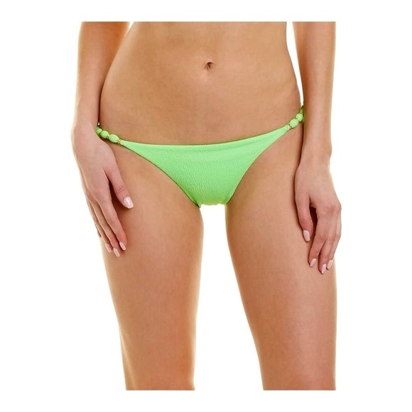 Vix Firenze Beaded Strap Bikini Bottom in Neon Green NWOT - Picture 1 of 7